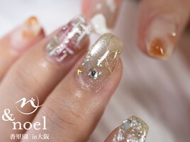 冬ネイル クリスマス　ツイード