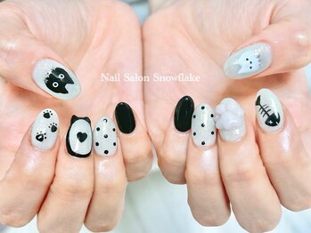 スノーフレーク(Snowflake)の写真/【持ち込みアートOK！】ショート～ミディアムまで長さを問わず楽しめる★こだわりを詰め込んだフルアート！
