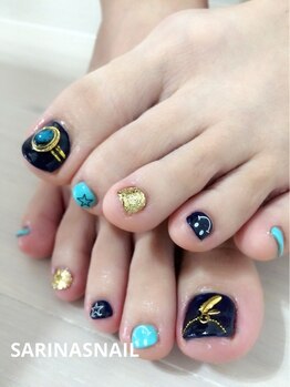 FOOTフェザー＆ターコイズ☆