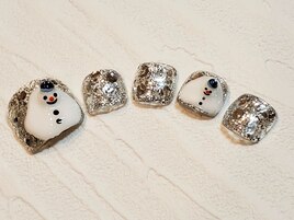 雪だるまネイル￥7480