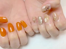 ニュアンスちぐはぐネイル