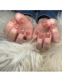 ルナ(LuNa)/ショートネイル/ベージュネイル