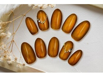 FASTNAIL松戸駅西口店【パラジェル/ジェルネイル専門/定額/マグネット/フットネイル】/秋フット 【11234】