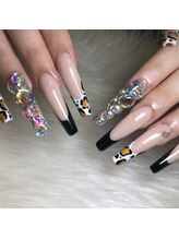 クロスネイル 渋谷店(CROSS nail)/ヒョウ柄フレンチ