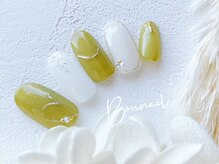 ネイルアンドアイラッシュ ボネール 銀座店(lash Bounail)/ハート　ミラー　ピスタチオ