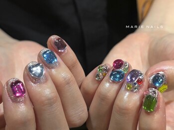 マリーネイルズ 表参道店(MARIE NAILS)/aoiおまかせ¥12000キラキラ0531a