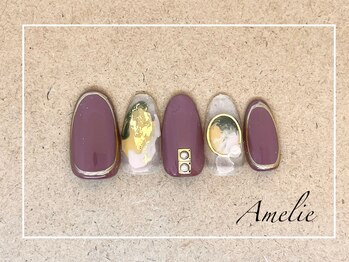 アメリ(Amelie)/ワンカラー/ぬりかけ/ブラウン