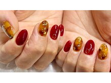 ネイル シスター(nail sister)/べっ甲×秋冬カラー
