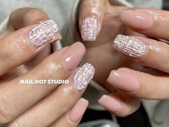 ネイルドットスタジオ 堺筋本町(NAIL DOT STUDIO)/ツイードネイル