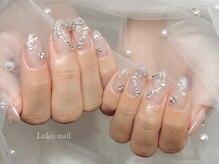 ロコネイル(Loko nail)/ビジューハートネイル