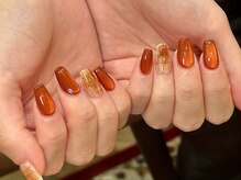 ナットナット 原宿 北参道(NutNut /)/キャラメル＆ボルドー定額ネイル