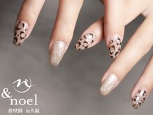 ノエル(Noel)/ヒョウ柄 キラキラネイル