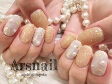アルスネイル(Ars nail)/ホロお花ネイル