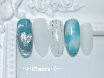 ビューティーネイルサロン クリアーズ(Clears)/ブルーハートマグネットネイル