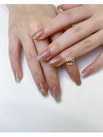シンプルてがきフラワーとミラー