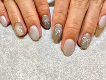 レアレアネイル(Lealeanail)/【パラジェル】リボンネイル