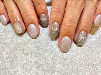 レアレアネイル(Lealeanail)/【パラジェル】リボンネイル