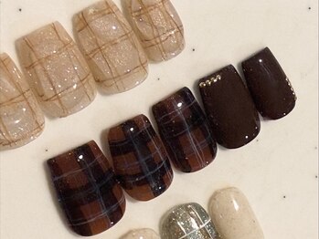 ネイルサロン マーノ(nail salon mano)/秋のチェック柄