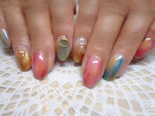 アミュリー ネイル アトリエ(Amury nail atelier)/シースルー ★マーブルネイル♪