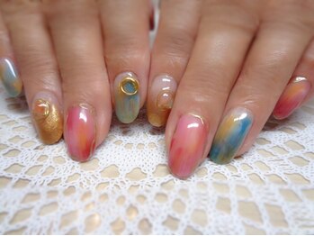 アミュリー ネイル アトリエ(Amury nail atelier)/シースルー ★マーブルネイル♪