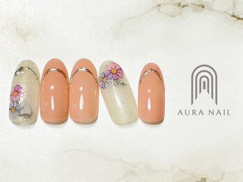 オーラ レアレア市川店内(AURA)/秋色コスモスネイル