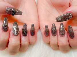 スカルプ/映えグリッター/黒ラメ