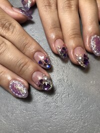 ～ラメ×ハートネイル～