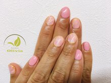 ビューティーアンドライフ オリビア(Beauty&Life Olivia)/ショットねネイル_ピンク大理石