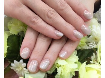 プルミエ ネイル(Premier Nail)/パールグレー＆純銀ラメ