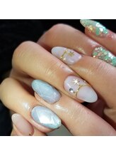 コットンローズ(Cotton Rose)/宝石カットネイル