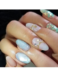 宝石カットネイル