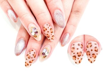 ネイルコレクション ピンク(Nail Collection Pink)/ジェル定額￥8990☆レオパード