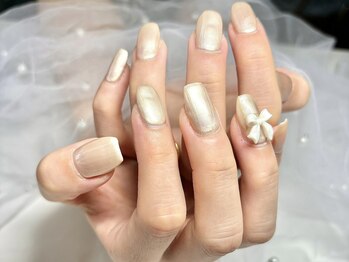 ラマーノミエ(LA MANO MIE)/ワンカラーにリボンパーツ