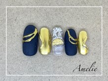 アメリ(Amelie)/黒/マット/ゴールド/ゴージャス