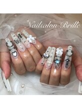 エスフィーネイルサロン ブリーユ(Esfy nailsalon Brille)/ゴテゴテロングネイル