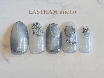 イーストハムアネーロネイル(EAST HAM anello nail)/ニュアンスネイル/ブルー/岐阜