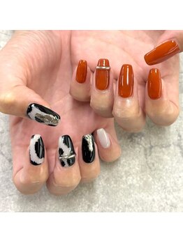 ネイルサロンファストネイルプラス 新宿店(FAST NAIL PLUS)/2026夏ネイル【牛柄ネイル】