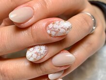 サロンドフォーエイチ(salon de 4H)/上品なフラワーレースネイル☆