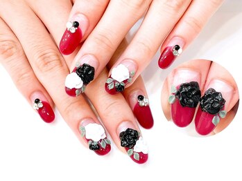 ネイルコレクション ピンク(Nail Collection Pink)/ジェル定額￥9990☆3D薔薇