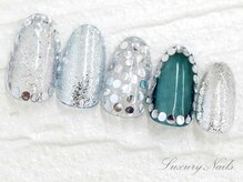 ラグジュアリーネイルズ オオミヤ(Luxury Nails Omiya)/キラキラ*埋め込みホログラム