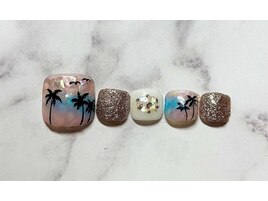 ヤシの木フットネイル