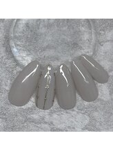 マルネイル(maru nail)/シンプルミラーアート