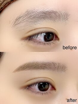 アイプリーム 高田馬場(Eyepreme)/眉毛施術Before&After写真