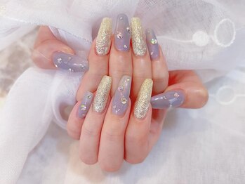 ネイルサロン デコール(NAIL SALON Decor)/2色カラーストーンネイル