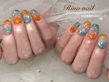リノ ネイル(Rino nail)/オレンジブルー80737