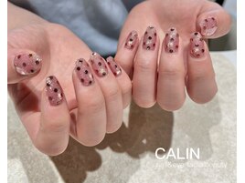 ピンクマグ×ドットネイル