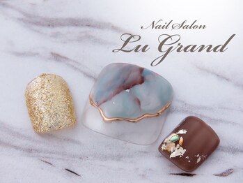 ルグラン(LU GRAND)/インクターコイズ柄ネイル 