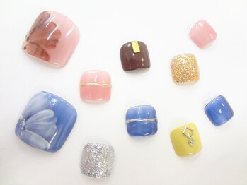 ネイルサロン クイール 小山店(NAIL SALON QUILL)/ミラー×フラワーアート