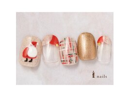 クリスマスサンタネイル