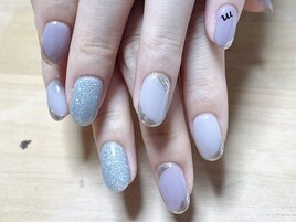 ワンカラー×メタリックネイル！